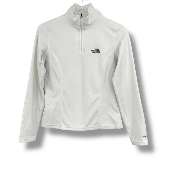 The North Face Jackets & Blazers - The North Face TKA 100 jacket women's XS pullover fleece 1/4 zip mock neck white